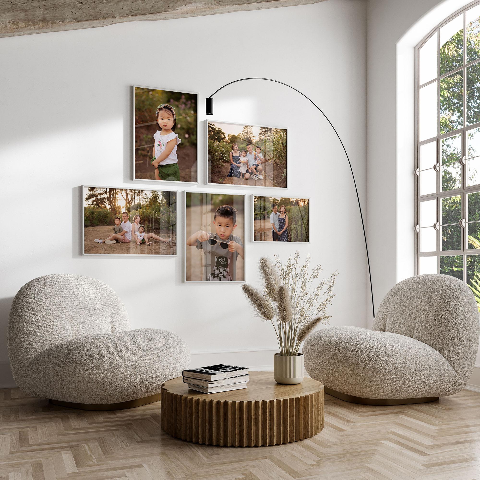 Luxury wall art and framed family portraits by Amanda Dams Calgary